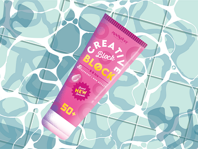 Creative Block Block bottle packaging summer sun cream sun cream packaging sunblock swimming pool water