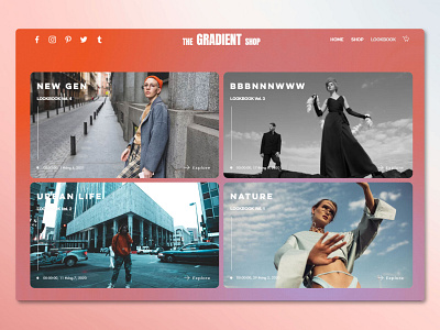 The Gradient Shop gradient shop store template ui ux website wix