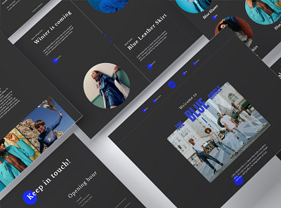 The Blue Circle shop template ui ux website wix