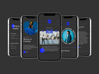 The Blue Circle shop template ui ux website wix