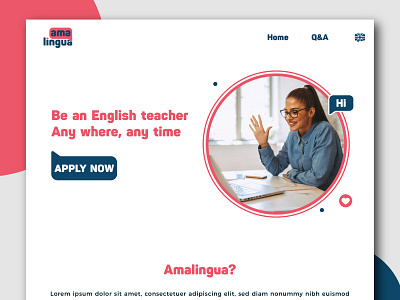 amalingua landing page for partner