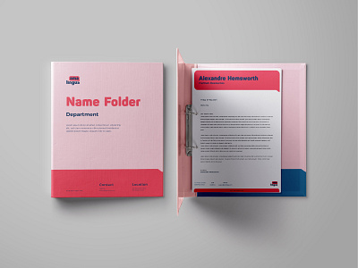 Folder of amalingua branding concept design folder