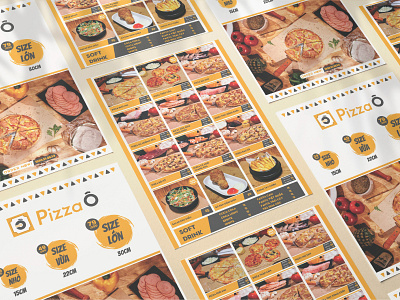 Pizza Ô menu branding design menu