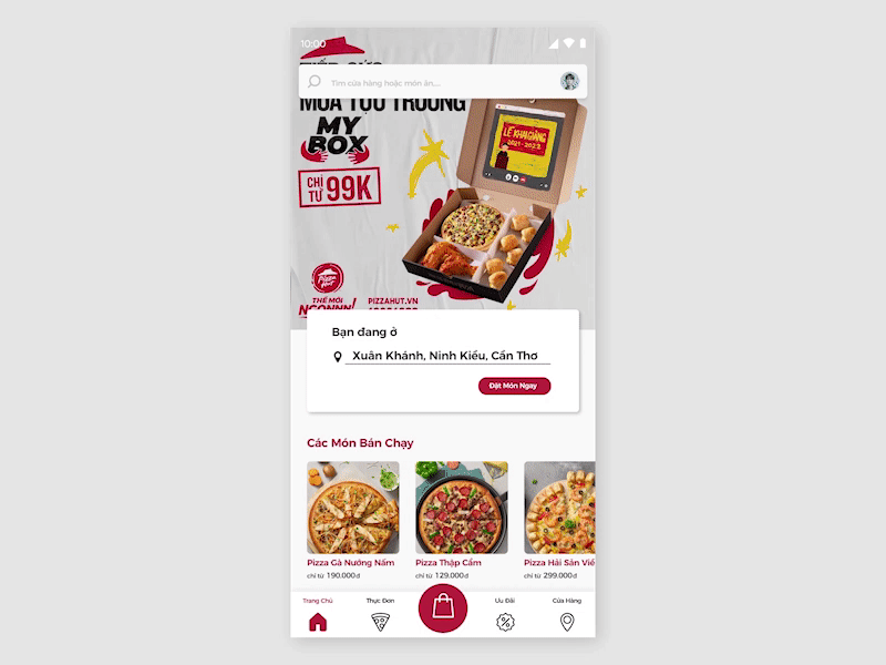 Pizza Hut - Unofficial App Redesign app design application design pizza ui ux uxui