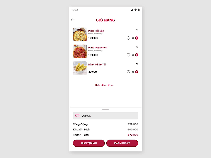 Pizza Hut - Unofficial App Redesign