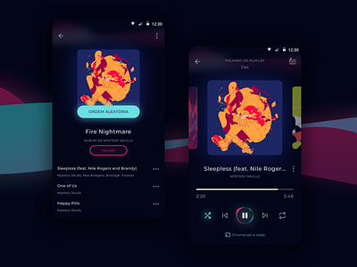 Music Player App app clean clean ui design glow music music album music app music player music player ui neon neon colors neon light play player playlist spotify ui ui design ux ui