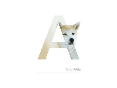 A - Akita akita breed design dog letter