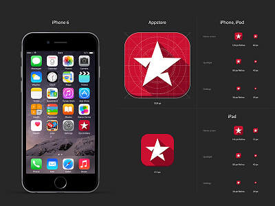 Icon SportsApp apple custom design icon ios shape star