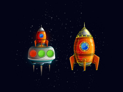 MiniMoons assets gameart gameartist gaming rocket space vector