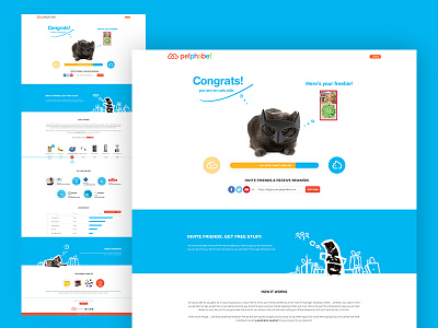 Dogs vs. Cats - Cats Congrats page campaign cat cats congrats congratulation home page landing page page reward