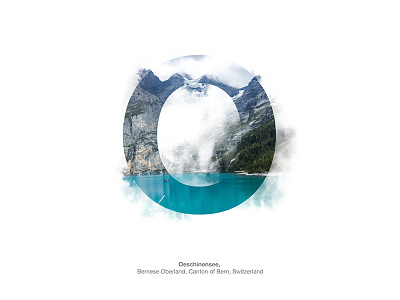 Oeschinensee alps graphicdesign lake letters mix oeschinensee switzerland type typography