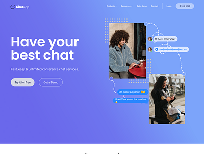 Chat App chatapp ui web design