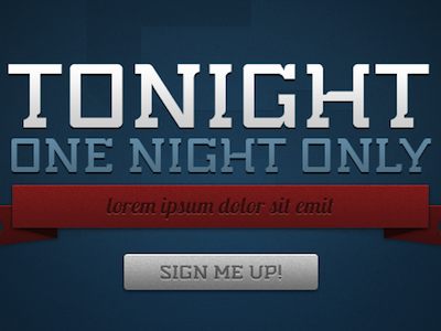 One Night Only RSVP button ribbon rsvp