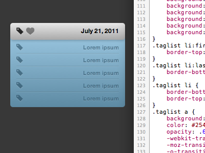 CSS3 + jQuery Blog Meta Toggler blog css css3 favorite jquery like tag tags toggle ui web