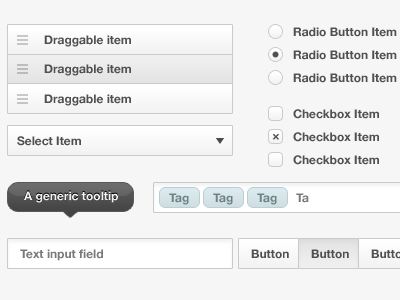 WIP UI Pack button checkbox drag input radio select switch tag tooltip ui web
