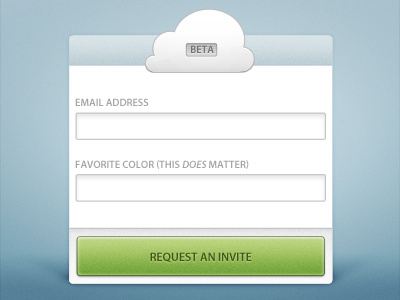 Request an Invite beta cloud form myriad pro request web