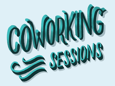 Sac Desco’s Coworking Sessions hand lettering illustration lettering typography