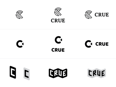 Crue Logo Concepts black white branding design concept logo logo design logo design branding