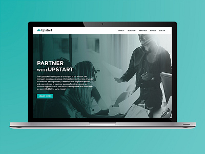 Partner with Upstart Landing Page landing page launch live partner photo manipulation upstart