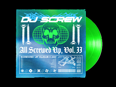 All Screwed Up, Vol. II by DJ Screw Cover Concept album art album artwork album cover cover art design hip hop music music art packaging typography