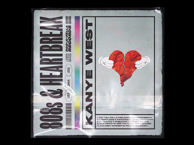 808s & Heartbreak Cover Concept album art album artwork album cover cover art design hip hop kanye kanye west music music art packaging typography