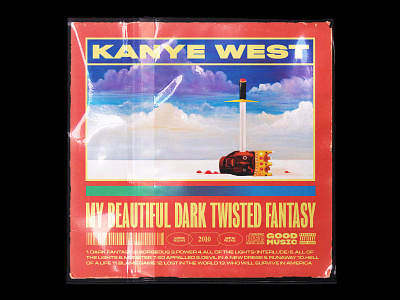 My Beautiful Dark Twisted Fantasy Cover Concept album art album artwork album cover cover art design hip hop kanye kanye west music music art packaging typography