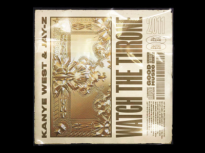 Watch The Throne Cover Concept album art album artwork album cover cover art design kanye west music music art packaging typography