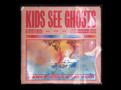 Kids See Ghosts Cover Concept album art album artwork album cover cover art hip hop kanye kanye west music art packaging typography