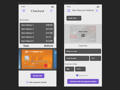 Daily UI 002 - Credit Card Checkout app credit card checkout dailyui dailyuichallenge design framer ui ux