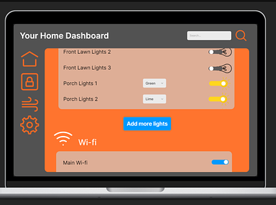 Daily UI 021 - Home Monitoring Dashboard app dailyui dailyuichallenge design framer home monitoring dashboard settings ui ux