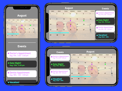 Daily UI 038 - Calendar app calendar dailyui dailyuichallenge design framer ui ux