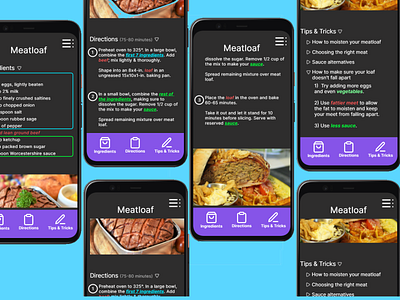 Daily UI 40 - Recipe cooking dailyui dailyuichallenge design framer recipe ui ux