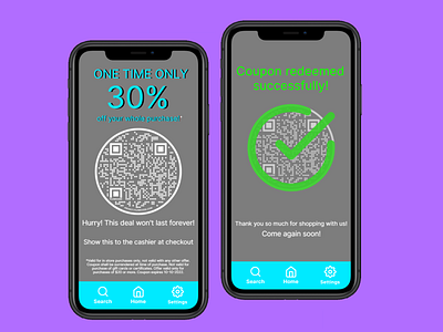 Daily UI 061 - Redeem Coupon app coupon dailyui dailyuichallenge design framer redeem coupon ui ux