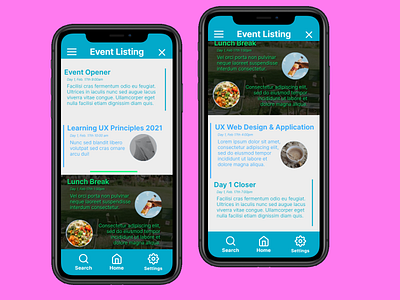 Daily UI 070 - Event Listing app dailyui dailyuichallenge design event listing framer ui ux