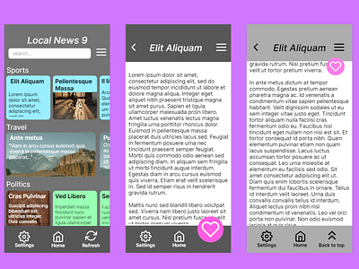 Daily UI 094 - News app articles dailyui dailyuichallenge design framer list news ui ux