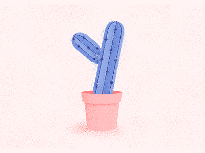 Y Cactus 36 days of type cactus illustration pantone of the year pink plant pot texture y