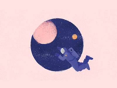 Q space 36 days of type astronaut illustration letter planets q space stars texture