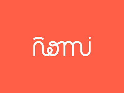 ñomi branding food identity logo logotype red restaurant word mark yummy ñomi