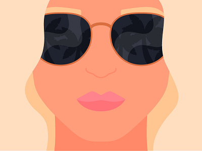 Reflexion beach flat girl illustration illustrator reflexion summer sunglasses tan woman