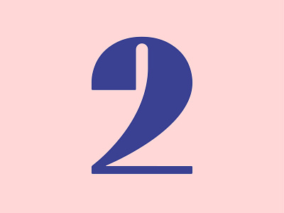 Two 2 36 days of type flat illustrator number two type typography
