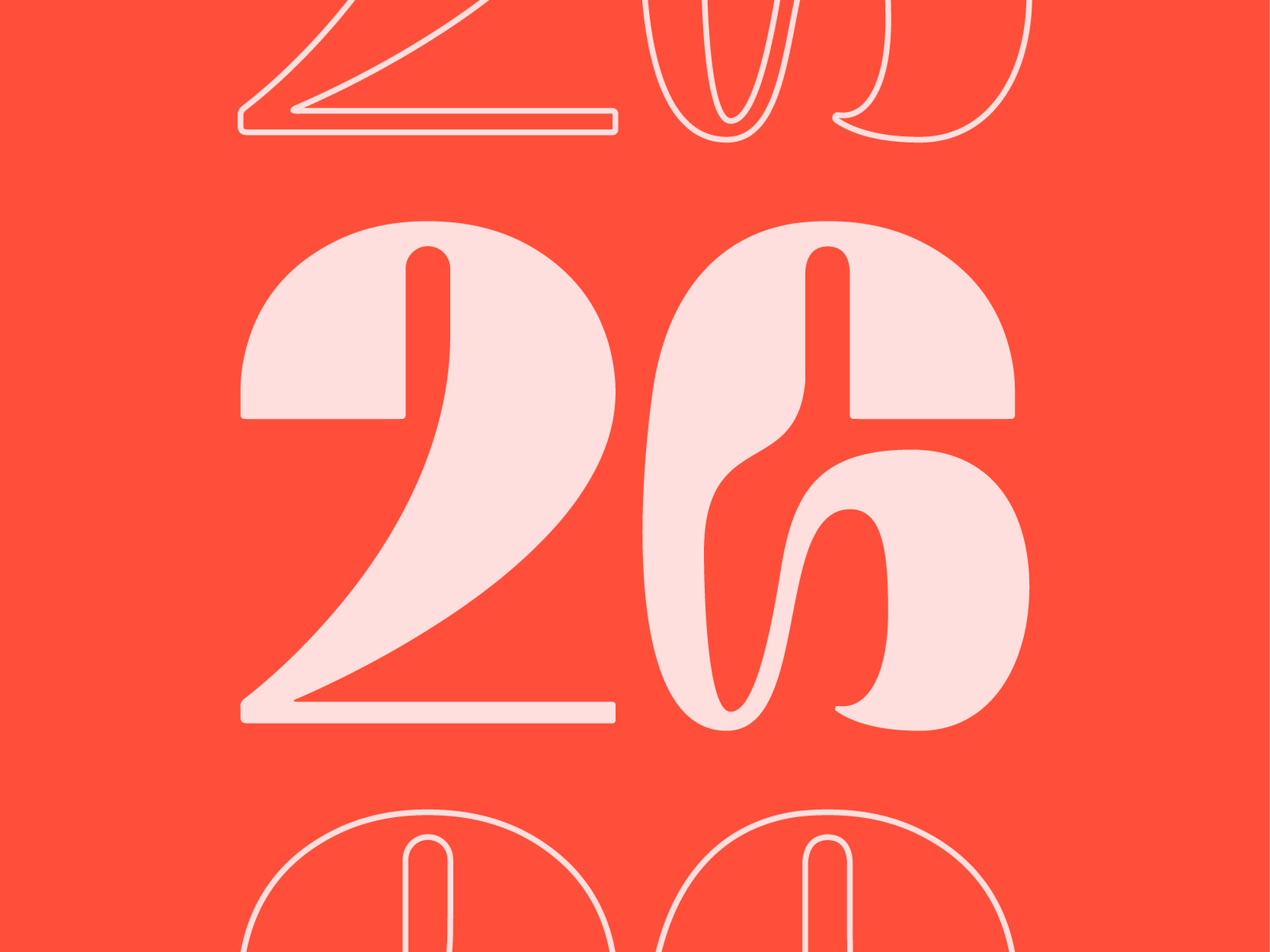 26 26 36 days of type illustrator number pink red twenty six type typography