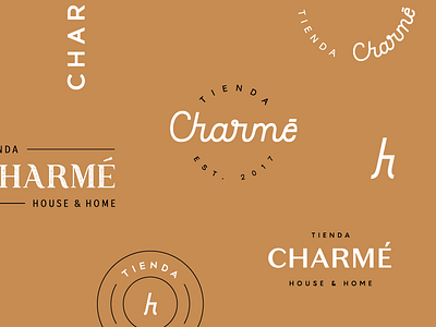 Charmé brand branding charmé decor design emblem home house identity logo logotype mark proposal store typography unused wordmark