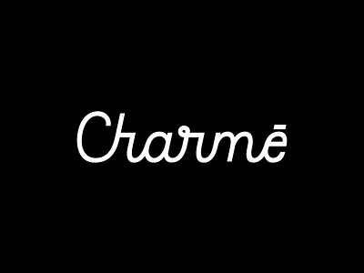 Charmé brand branding charmé design identity logo logotype typography wordmark