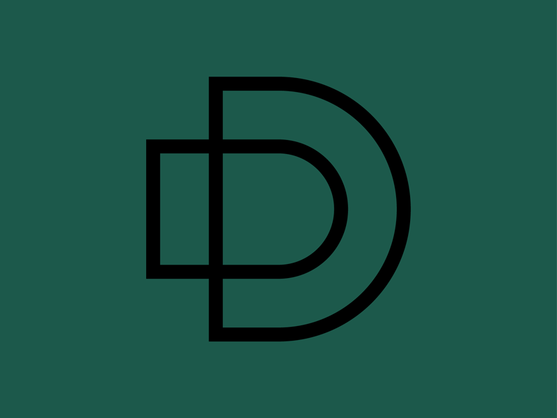 D is for Didein brand branding d didein flat green illustrator letter letter mark linear logo mark monogram symbol vector