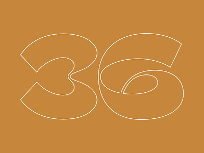 36 days 36 days of type design flat golden illustrator line number type typography vector