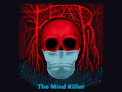 Fear is the Mindkiller cartoon comic death design digitalart illustration mind mindkiller procreate skull