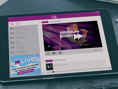 Absolute Radio Player for iPad