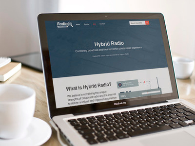Hybrid Radio animation blue flat homepage hybrid illustration radio website