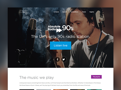 Station homepage templates 60s 90s homepage music radio