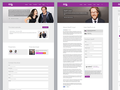 Show, presenter and episode templates layout music purple radio template